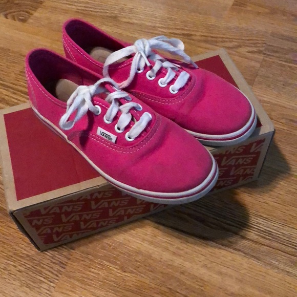vans authentic lo pro neon pink